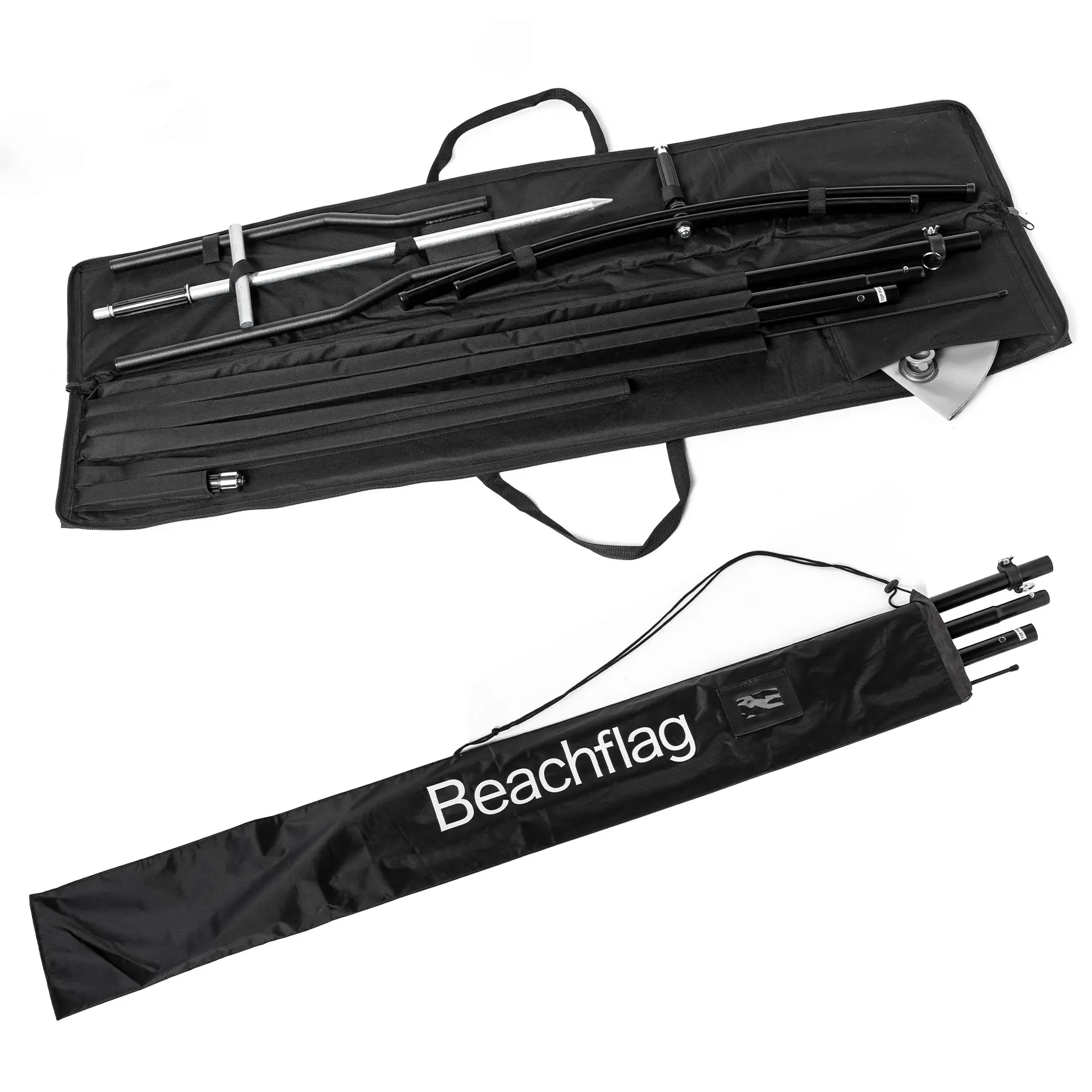 Verschiedene Transporttaschen für Beachflags