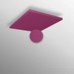 inno coustic Deckenabsorber mit Akustikstoff an Decke montiert