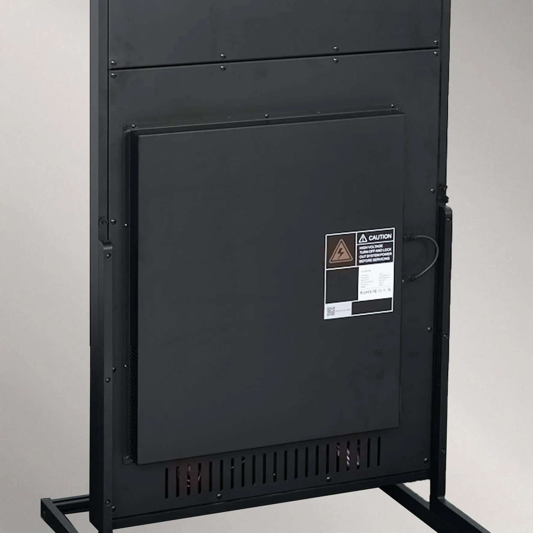 Detailansicht des Technikfachs eines digitalen Totem