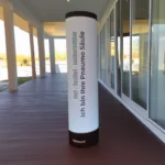 Beleuchtete pneumatische Säule mit integriertem Akku für Events