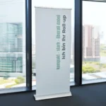 Rollup Deluxe mit Textildruck für professionellen Einsatz
