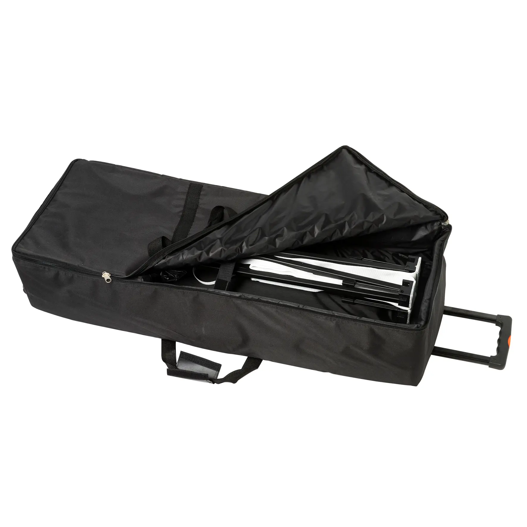 Zusammengeklappte Pop-Up Theke im Transportkoffer