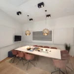 weißes Akustik-Wandpaneel für bessere Raumakustik