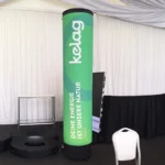 Beleuchtete aufblasbare Werbesäule mit Logo für Events