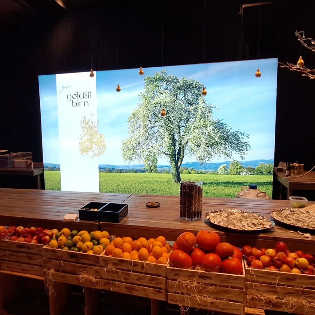 LEDwall Leuchtrahmen mit Textildruck und intensiver LED-Ausleuchtung