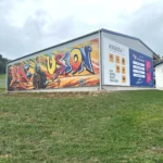 Textile Bespannung einer Lagerhalle mit Meshplanen